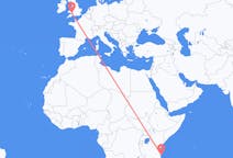 Flyrejser fra Mafiaøen, Tanzania til Cardiff, Wales