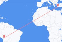 Flyreiser fra La Paz, Bolivia til Dalaman, Tyrkia