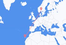 Flyg från Teneriffa, Spanien till Oslo, Norge