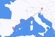 Lennot Klagenfurtista, Itävalta Valenciaan, Espanja