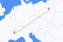 Flights from Grenoble in France to Warsaw in Poland