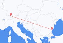Flights from Varna, Bulgaria to Thal, Switzerland