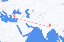 出发地 印度出发地 加雅目的地 土耳其安塔利亚的航班