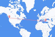 Flyreiser fra Seattle, til Mykonos