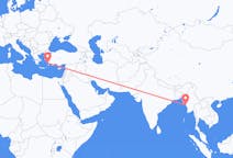 Flights from Kyaukpyu, Myanmar (Burma) to Bodrum, Turkey