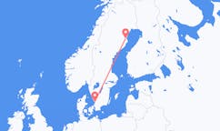Vluchten van Skellefteå naar Halmstad