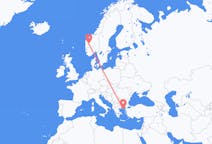 Voos de Sogndal, Noruega para Lemnos, Grécia