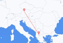 Flyg från Ohrid, Nordmakedonien till Linz, Österrike