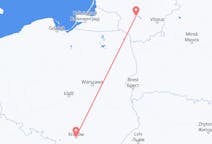 波兰从 克拉科夫飞往波兰目的地 考那斯的航班