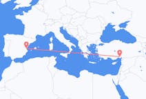 Flyreiser fra Valencia, Spania til Adana, Tyrkia