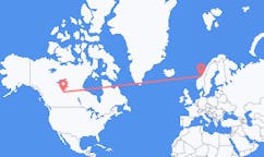 Flyg från Fort McMurray, Kanada till Ørland, Norge