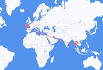 Flights from Kawthaung Township, Myanmar (Burma) to Santiago de Compostela, Spain