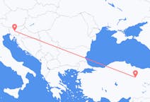 Flyrejser fra Ljubljana, Slovenien til Sivas, Tyrkiet