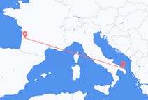 Flyg från Bordeaux, Frankrike till Brindisi, Italien