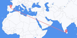 Flyreiser fra Sri Lanka til Spania