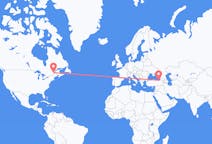 Flyreiser fra Québec, Canada til Trabzon, Tyrkia