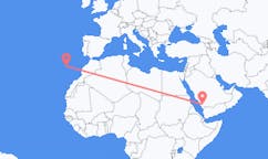 Flyrejser fra Abha, Saudi-Arabien til Porto Santo, Portugal