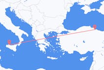 出发地 土耳其出发地 薩姆松目的地 意大利巴勒莫的航班