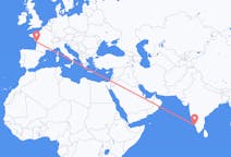 出发地 印度出发地 坎努尔目的地 法国拉罗歇尔的航班