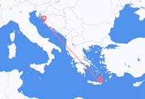 クロアチアのザダルから、ギリシャのシティアまでのフライト