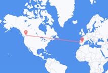 Flyreiser fra Kamloops, Canada til Madrid, Spania