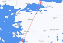 Flyreiser fra Samos, Hellas til Istanbul, Tyrkia