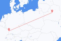 Vluchten van Minsk, Belarus naar Straatsburg, Frankrijk