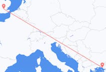 ギリシャのから アレクサンドルポリス、イングランドのへ ロンドンフライト