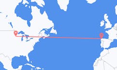 Flyrejser fra Minneapolis til La Coruña