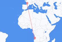 Flyg från Lubango, Angola till Lourdes (kommun i Brasilien, São Paulo, lat -20,94, long -50,24), Frankrike