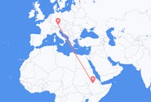 Flyreiser fra Bahir Dar, Etiopia til München, Tyskland