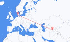 Flights from Qarshi, Uzbekistan to Esbjerg, Denmark