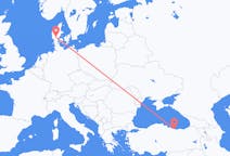 Flights from Giresun, Turkey to Billund, Denmark