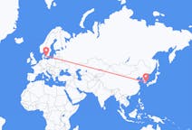 Flyg från Busan, Sydkorea till Ängelholm, Sverige