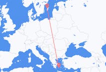 스웨덴 비스비에서 출발해 그리스 플라카로(으)로 가는 항공편
