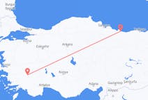 トルコのデニズリから、トルコのオルドゥまでのフライト