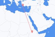 Flyreiser fra Bahir Dar, Etiopia til Rhodes, Hellas