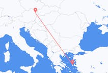 ギリシャのキオス島からから、オーストリアのウィーンまでのフライト