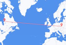 Flyrejser fra Kuujjuarapik, Canada til Katowice, Polen