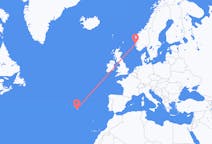 Flights from Ponta Delgada, Portugal to Stord, Norway