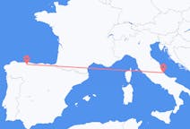Flyreiser fra Pescara, Italia til Santiago del Monte, Spania