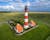 photo of Aerial photograph of Westerheversand Lighthouse.,Westerhever, Germany.