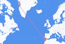 Flyrejser fra Casablanca, Marokko til Aasiaat, Grønland