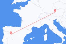 Fly fra Salamanca til Salzburg