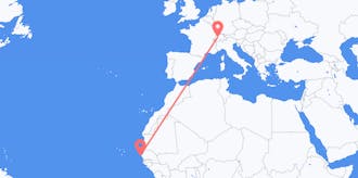 Flyg från Senegal till Schweiz