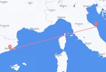 Flyreiser fra Barcelona, Spania til Ancona, Italia