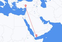 Vluchten van Aden, Jemen naar Adana, Turkije