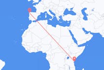 出发地 坦桑尼亚出发地 奔巴岛目的地 西班牙圣地亚哥 － 德孔波斯特拉的航班