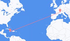 Flyrejser fra Kingston, Jamaica til Chambéry, Frankrig
