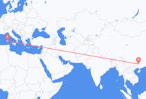 Flyreiser fra Liuzhou, Kina til Cagliari, Italia